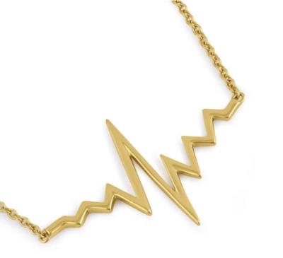Heartbeat Necklace - Yellow Gold Plated