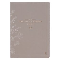 The Spiritual Growth Bible, Study Bible, NLT - New Living Translation Holy Bible, Faux Leather, Taupe Embroidred Floral