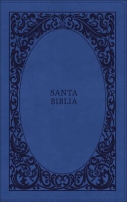 Biblia Reina-Valera 1960, Tierra Santa, Ultrafina Letra Grande, Leathersoft, Azul, Con Cierre