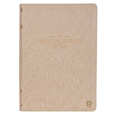 The Spiritual Growth Bible, Study Bible, NLT - New Living Translation Holy Bible, Faux Leather, Pearlescent Taupe