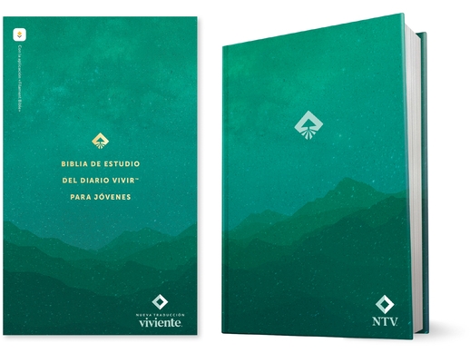 Biblia de Estudio del Diario Vivir Para J?venes Ntv Con Filament (Tapa Dura, Verde, Letra Roja)