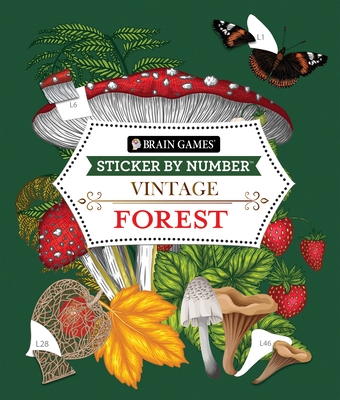Brain Games - Sticker by Number: Vintage Forest (28 Images to Sticker)