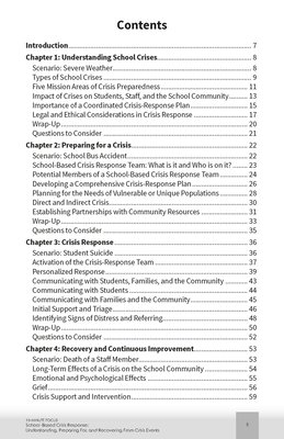 15-Minute Focus: School-Based Crisis Response: Understanding, Preparing For, and Recovering from Crisis Events
