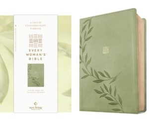 NLT Every Woman's Bible, Filament Enabled (Leatherlike, Olive Branch Green, Red Letter)