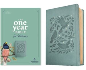 NLT the One Year Bible for Women (Leatherlike, Birdsong Teal)