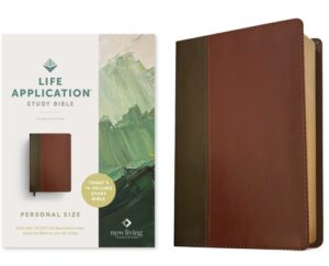 NLT Life Application Study Bible, Third Edition, Personal Size (Leatherlike, Brown/Mahogany, Red Letter)