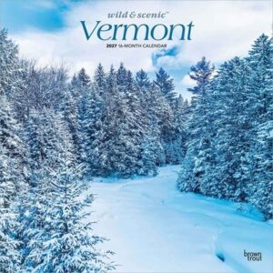 Vermont Wild & Scenic 2027 12 X 24 Inch (Hanging) Monthly Square Wall Calendar Plastic-Free