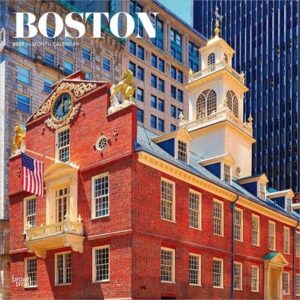 Boston 2027 12 X 24 Inch (Hanging) Monthly Square Wall Calendar Plastic-Free
