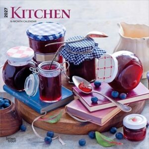Kitchen 2027 12 X 24 Inch (Hanging) Monthly Square Wall Calendar Plastic-Free