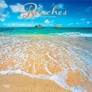 Beaches 2027 12 X 24 Inch (Hanging) Monthly Square Wall Calendar Foil Stamped Cover Plastic-Free