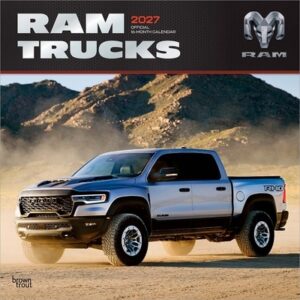 RAM Trucks Official 2027 12 X 24 Inch (Hanging) Monthly Square Wall Calendar Foil Stamped Cover Plastic-Free