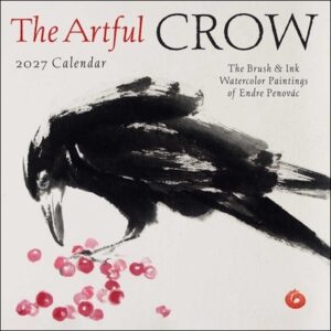 The Artful Crow 2027 Wall Calendar: Brush and Ink Watercolor Paintings