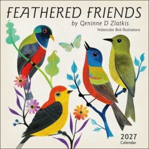 Feathered Friends 2027 Wall Calendar: Watercolor Bird Illustrations