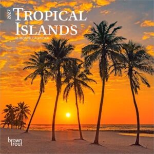 Tropical Islands 2027 7 X 14 Inch (Hanging) Monthly Mini Wall Calendar