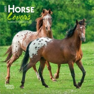 Horse Lovers 2027 7 X 14 Inch (Hanging) Monthly Mini Wall Calendar