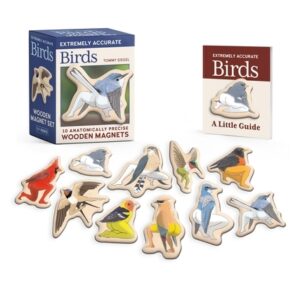 Extremely Accurate Birds Wooden Magnet Set: 10 Anatomically Precise Magnets