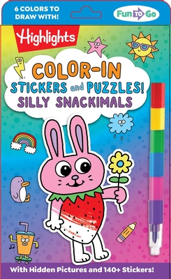Color-In Stickers and Puzzles! Silly Snackimals: Deliciously Cute Hidden Pictures Puzzles and Sticker Activity Book with Color-In Animal and Snack Sti