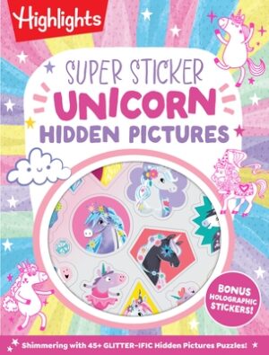 Super Sticker Unicorn Hidden Pictures: Hidden Pictures Puzzle Book for Kids Ages 6-9 with Magical Unicorn Adventures, Dragons, Gnomes and Over 30 Whim